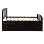 Orisfur. Twin Size Platform Storage Bed Solid Wood Bed with 6 Drawers - Grand Goldman Shop