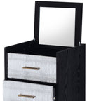 Myles Black, Silver & Gold Finish Jewelry Armoire - Grand Goldman Shop