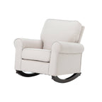 Elvin Beige Fabric Rocking Chair - Grand Goldman Shop