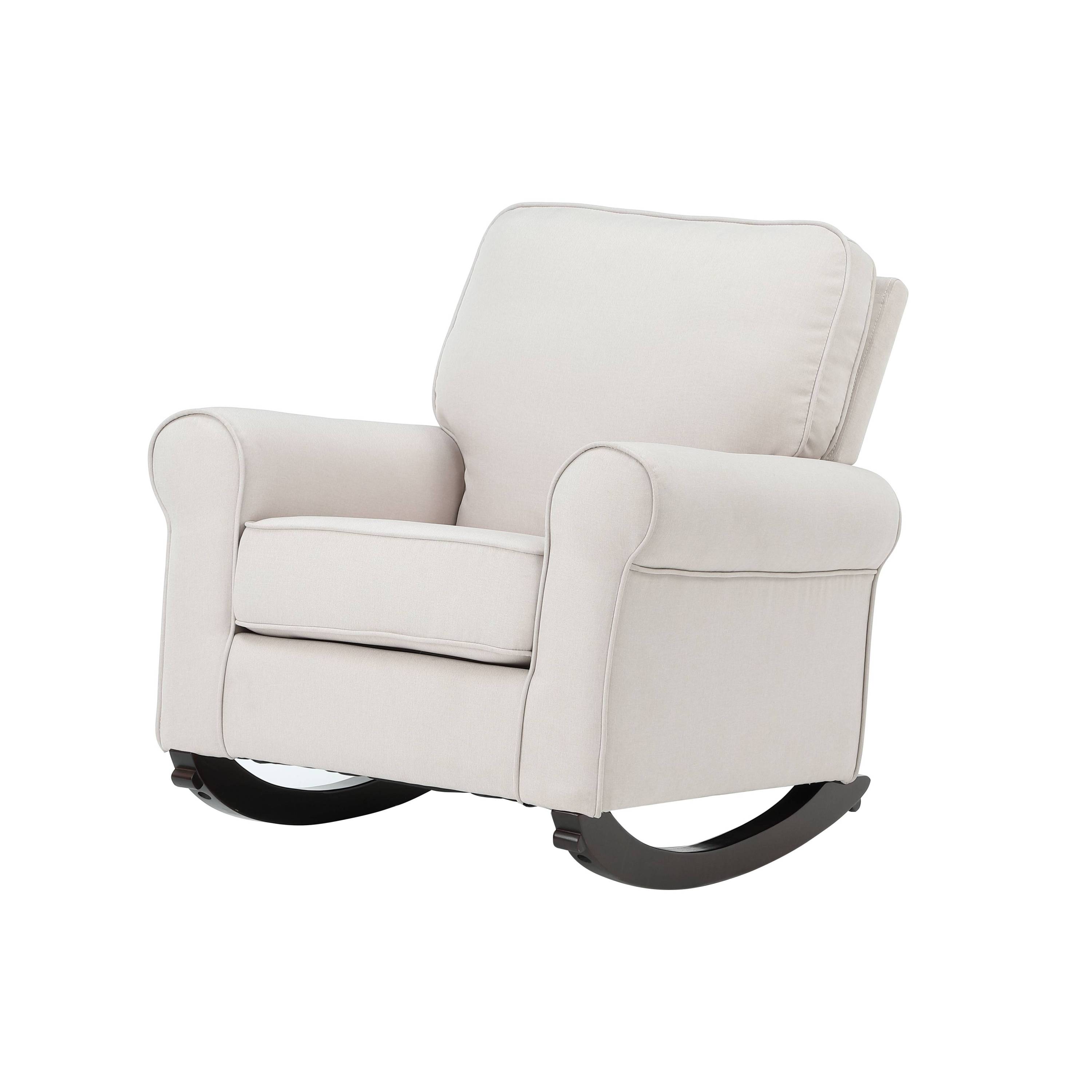 Elvin Beige Fabric Rocking Chair - Grand Goldman Shop