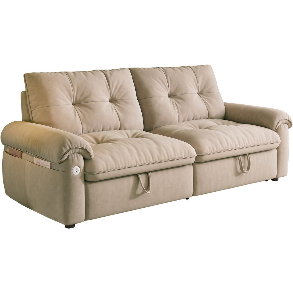 W3820S00025, a 77-inch convertible sofa bed, and a 2-in-1 piece suitable for both sitting and lying. Made of cloud-like fabric, it is applicable to living rooms, bedrooms and apart - Grand Goldman Shop