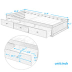 Orisfur. Twin Size Platform Storage Bed with 3 Drawers - Grand Goldman Shop