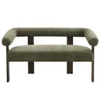 Round armrest loveseat(Green+Brown) - Grand Goldman Shop