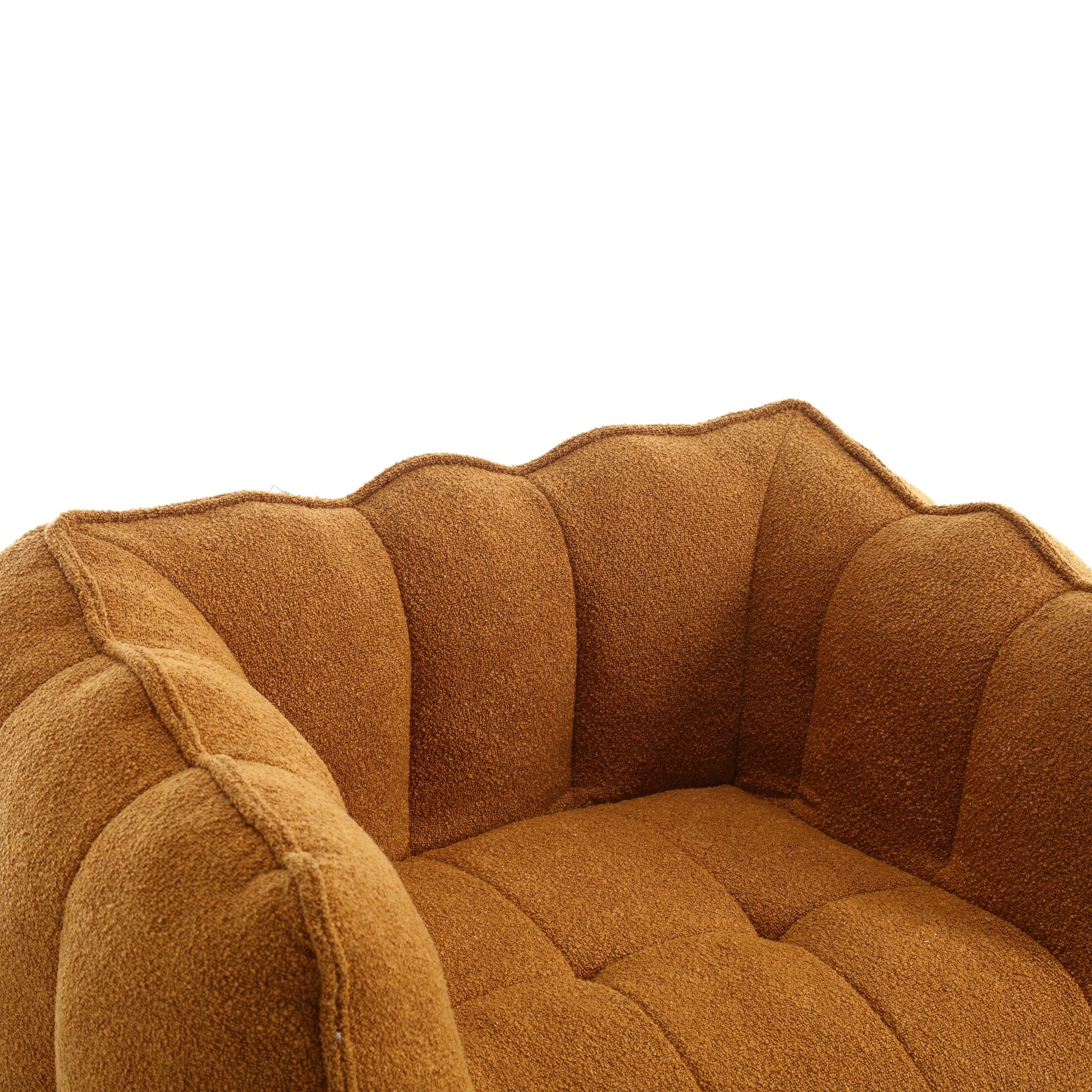 Soft Chenille Bean Bag Chair with High Resilient Foam for Living Room and Bedroom, Comfortable Square Lazy Sofa with Footstool for Adults - Grand Goldman Shop