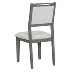 TREXM 6-Piece Retro Dining Table Set for 6, 60' Wood Kitchen Table and Chairs Set of 4 with Bench Designed Trestle Base for kitchen & Dining Room (Gray) - Grand Goldman Shop