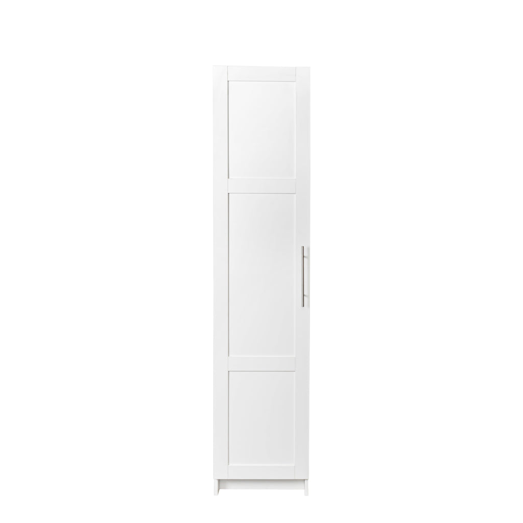Stackable Wall Mounted Storage Cabinet, 15.75' D x 15.75' W x 70.87' H, White - Grand Goldman Shop