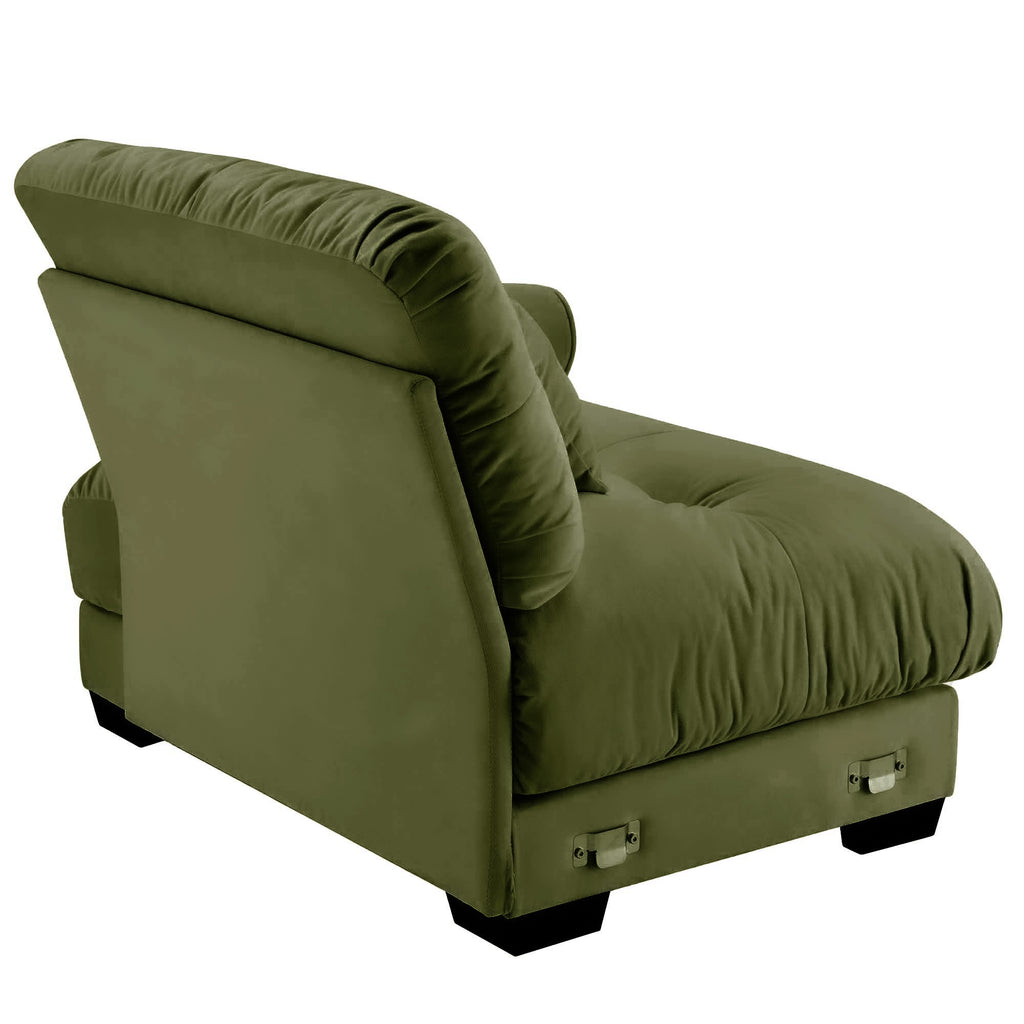 Milano Sofa RSF W/3 pillows - Olive green - Grand Goldman Shop