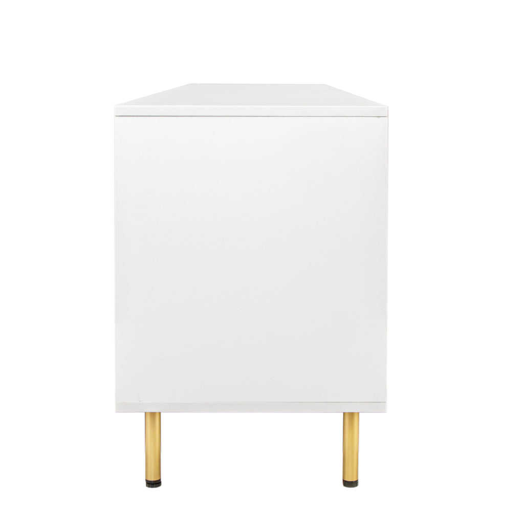 Modern warm white TV cabinet for 80 inch TV Stands, for Living Room Bedroom - Grand Goldman Shop