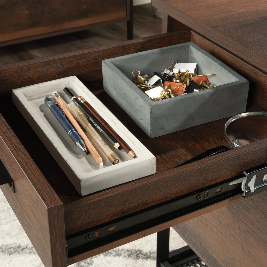 Pedestal File Cabinet with Large Drawers, Antique Dark Oak finish | Premium Home Decor - Grand Goldman