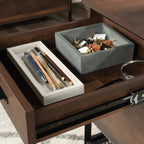 Pedestal File Cabinet with Large Drawers, Antique Dark Oak finish | Premium Home Decor - Grand Goldman