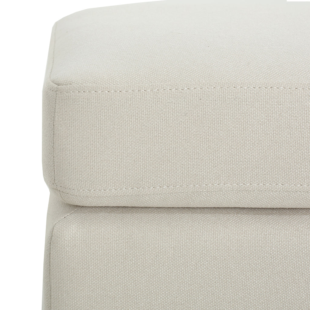 Upholstered Ottoman, Beige - Grand Goldman Shop
