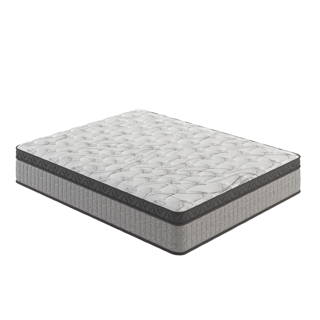 Assembled in USA - 12' Twin Diamond Innerspring Hybrid and Cooling Gel Memory Foam Mattress, Pressure Relief, and Motion Isolation, CertiPUR-US and Oeko TEX Certified - Grand Goldman Shop