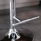 A&A Furniture Modern Swivel Velvet Barstools with Adjustable Height and Chrome Base, Black, Set of 2 - Grand Goldman Shop