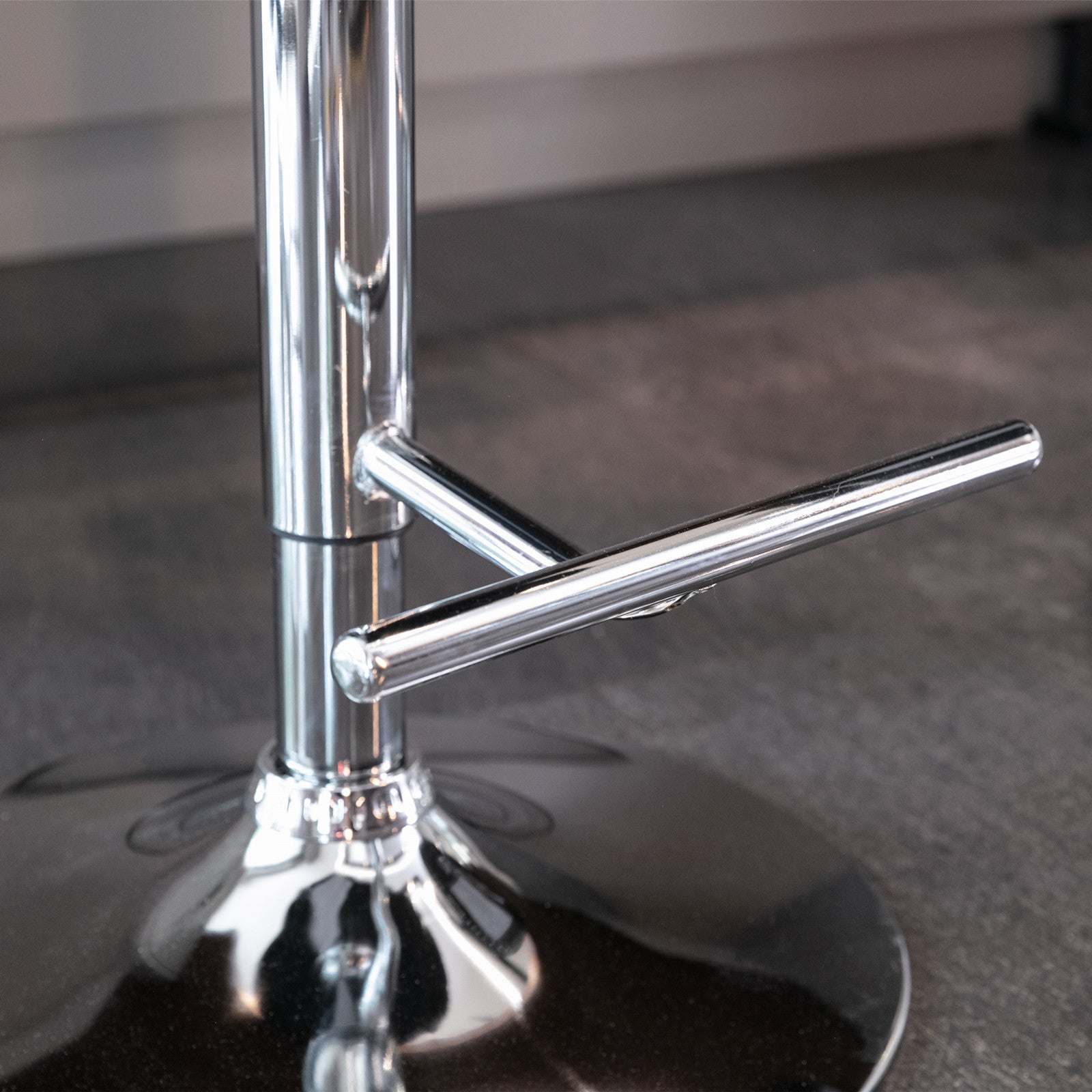 A&A Furniture Modern Swivel Velvet Barstools with Adjustable Height and Chrome Base, Black, Set of 2 - Grand Goldman Shop