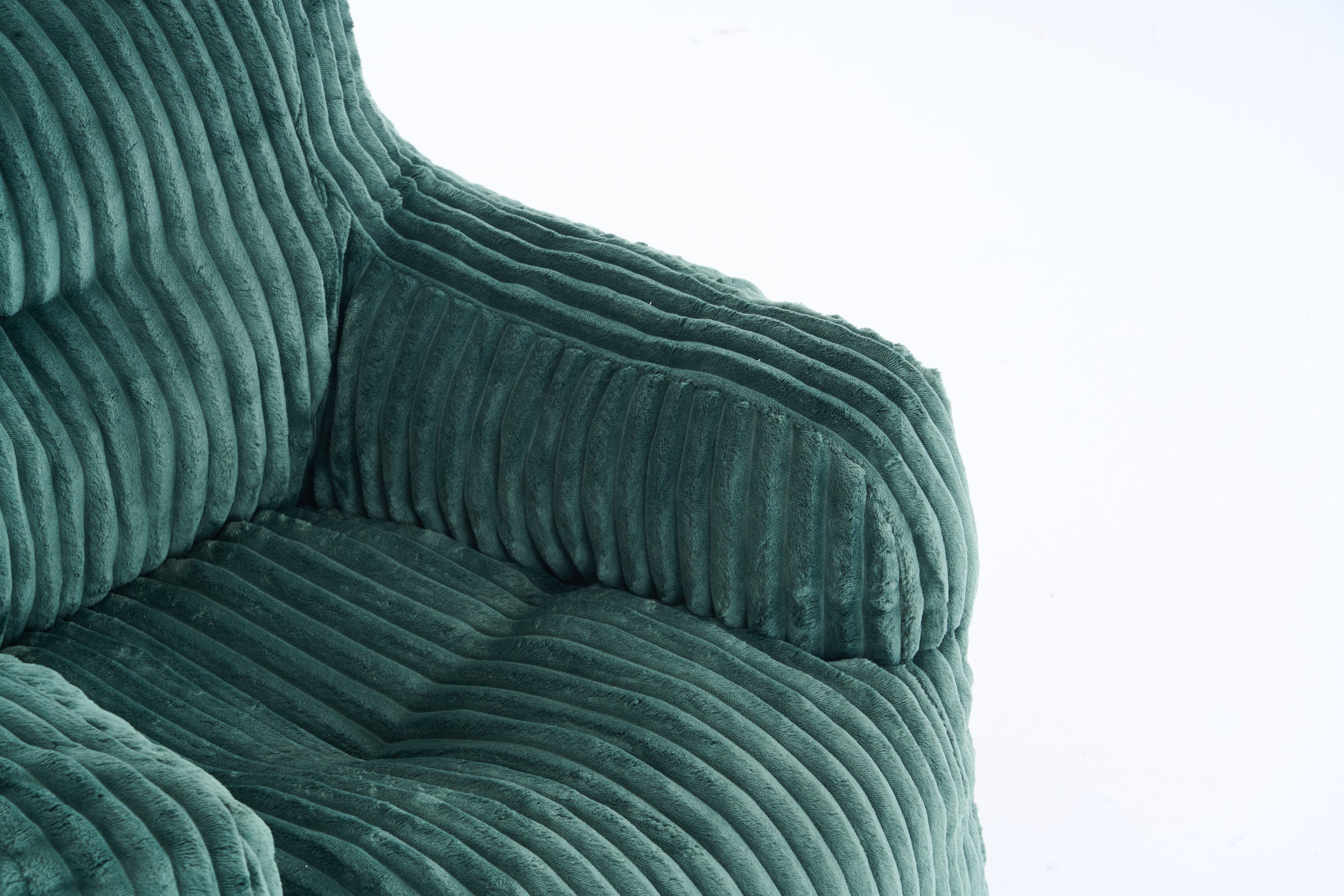 010-Soft Fluffy Corduroy Fabric Bean Bag Chair Filled With Memory Sponge,Green - Grand Goldman Shop