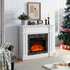 Only Mantel (NOT INCLUDED 23' FIREPLACE)--White, 45.6'W*11.8'D*40'H - Grand Goldman Shop