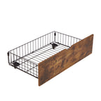 Modern Style Full Bed Drawers with Wheels Storage Solution Brown+Black MDF+Metal 25x15.7x7.7 inches - Grand Goldman Shop