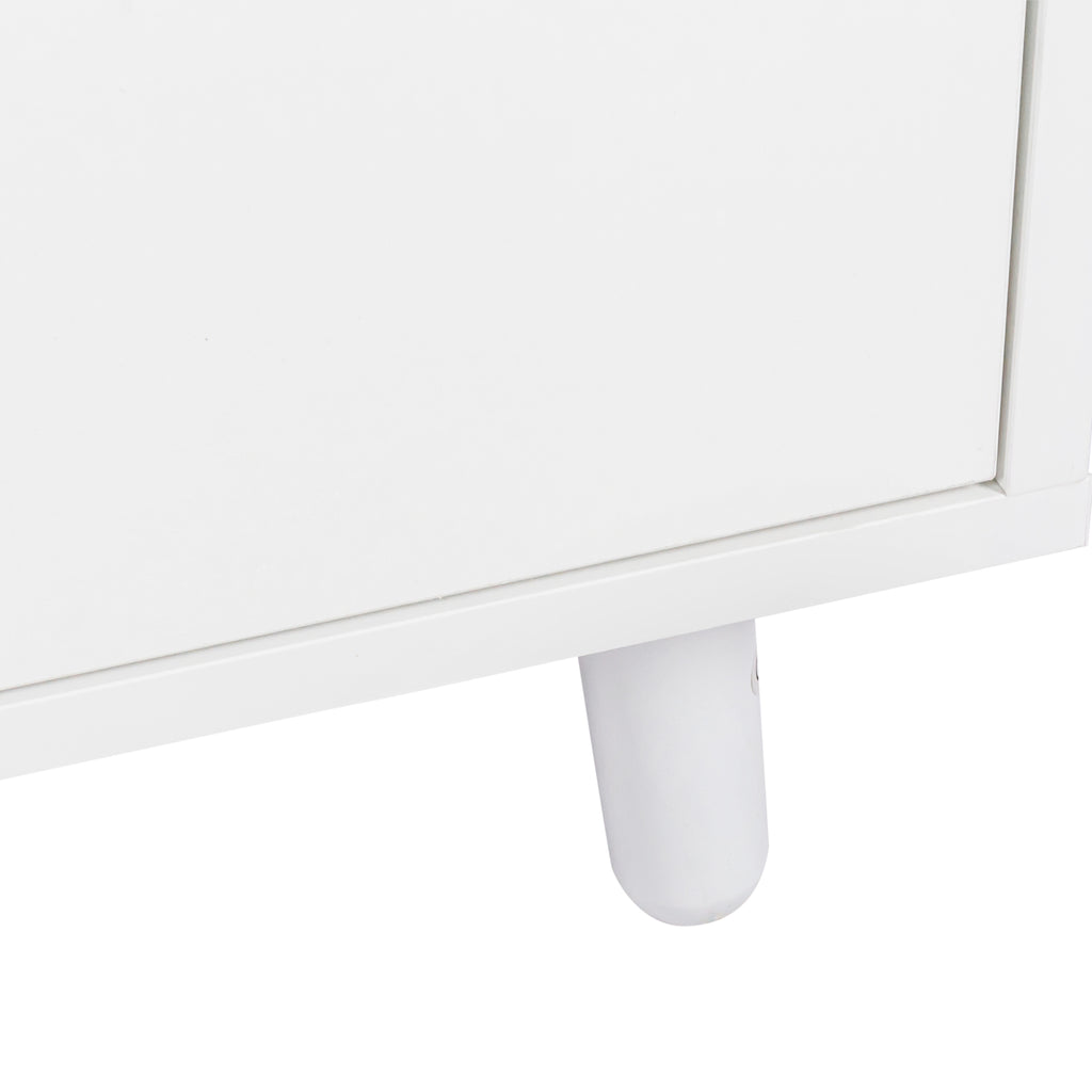 63' W Large Kitchen Hutch Cabinet, Freestanding Pantry Cabinets Storage Kitchen Cupboard with 4 Doors, 4 Drawers & Microwave Shelf, White - Grand Goldman Shop