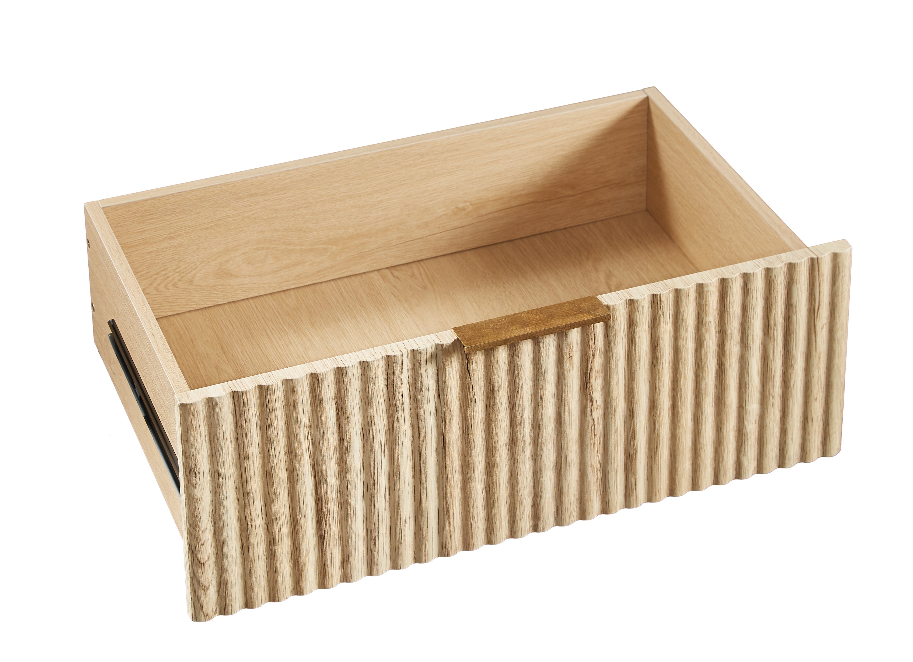3 Drawers Drasser 2PCS, 27.6'' Wide Modern Chest of Drawers Curved wave Design,Nightstand,Wood Drawer Organizer for Bedroom, Living Room, Hallway, Oak,27.6''W x 15.8''D x 27.4''H. - Grand Goldman Shop