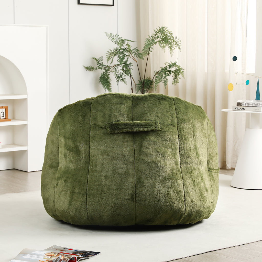 Beanbag Chair, Beanbag Sofa Chair with Armrests Stuffed High-Density Foam, Lazy Sofa Comfy Chairs Beanbag Chair for Adults in Living Room, Bedroom Reading - Grand Goldman Shop