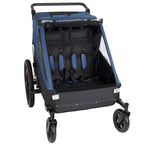 2 in 1 Kids Bike Trailer and Stroller for 1 to 2 Children, Jogging Function, Foldable Compact Storage with Universal Bike Hit