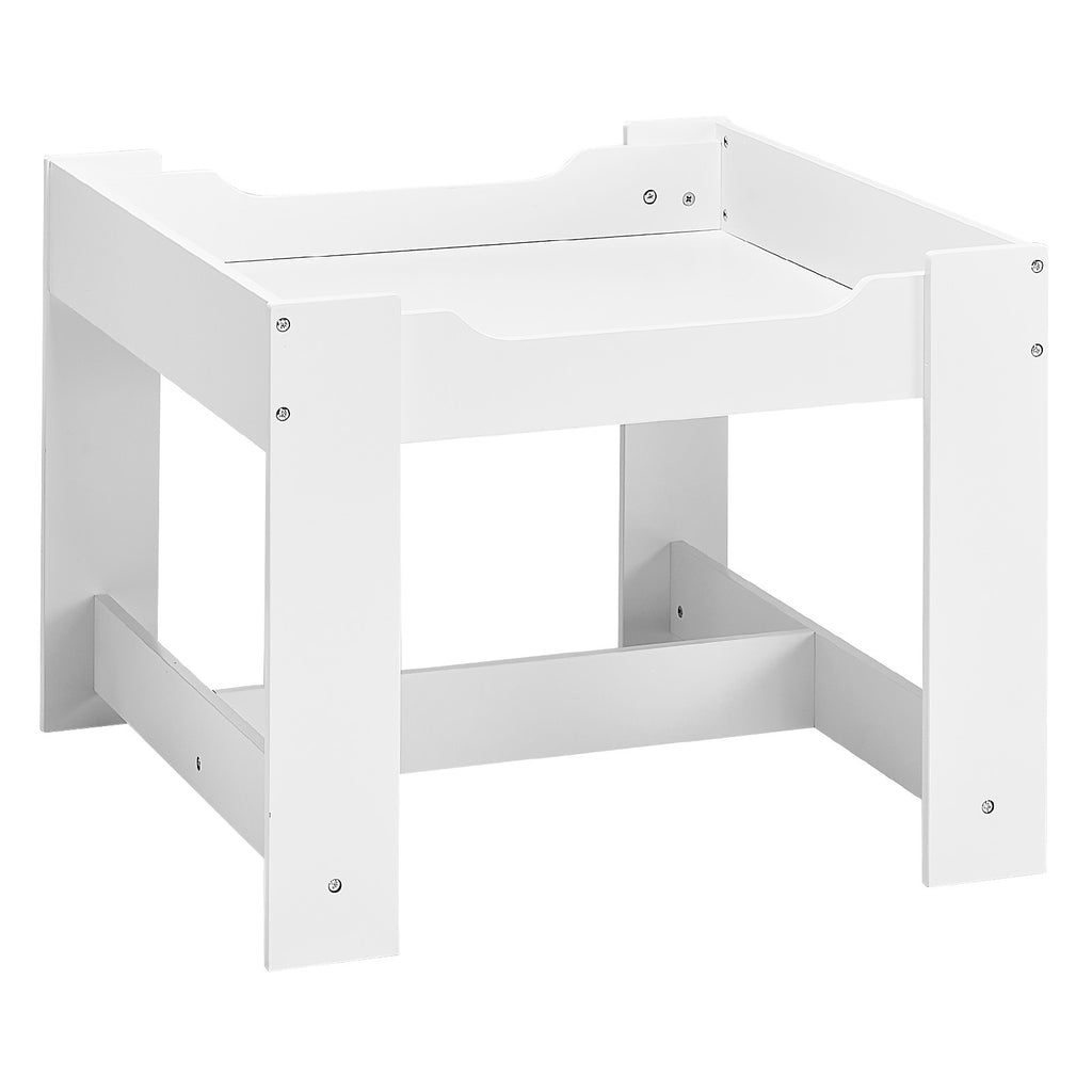 Kids Table and 2 Chairs Set, Toddler Table and Chair Set with Storage Space under the Table, Cloth Storage Box under the Chai