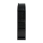 78.74' Tall Arched Bookcase, Mid Century Modern 4-Tier Arched Storage Bookcase with Open Display Storage Shelf for Dining Room, Living Room,Bedroom (Black) - Grand Goldman Shop