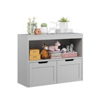 Book Organizer, toy Storage Cabinet Organizer, Gray | Premium Home Decor - Grand Goldman