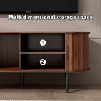 TV Stand, 47' Modern TV Console Table with Storage Compartment and Sliding Door, Gaming Entertainment Center with Cabinet for Living Room, Bedroom, Office (Walnut) - Grand Goldman Shop