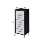 Myles Black, Silver & Gold Finish Jewelry Armoire - Grand Goldman Shop