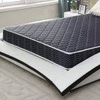6-inch waterproof  high-density foam mattress with navy blue diamond-quilted breathable fabric. Quilting ensures both style and airflow for cool sleep.Full size(Ship randomly with black edge or white) - Grand Goldman Shop