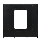 VIBE HAUS 79.1''Wide Modern Hall Tree with Shoe Storage, 4-in-1 Entryway Bench with 8 Cubbies, 7 Coat Hooks & Adjustable Shelf for Hallway, living room, Black - Grand Goldman Shop