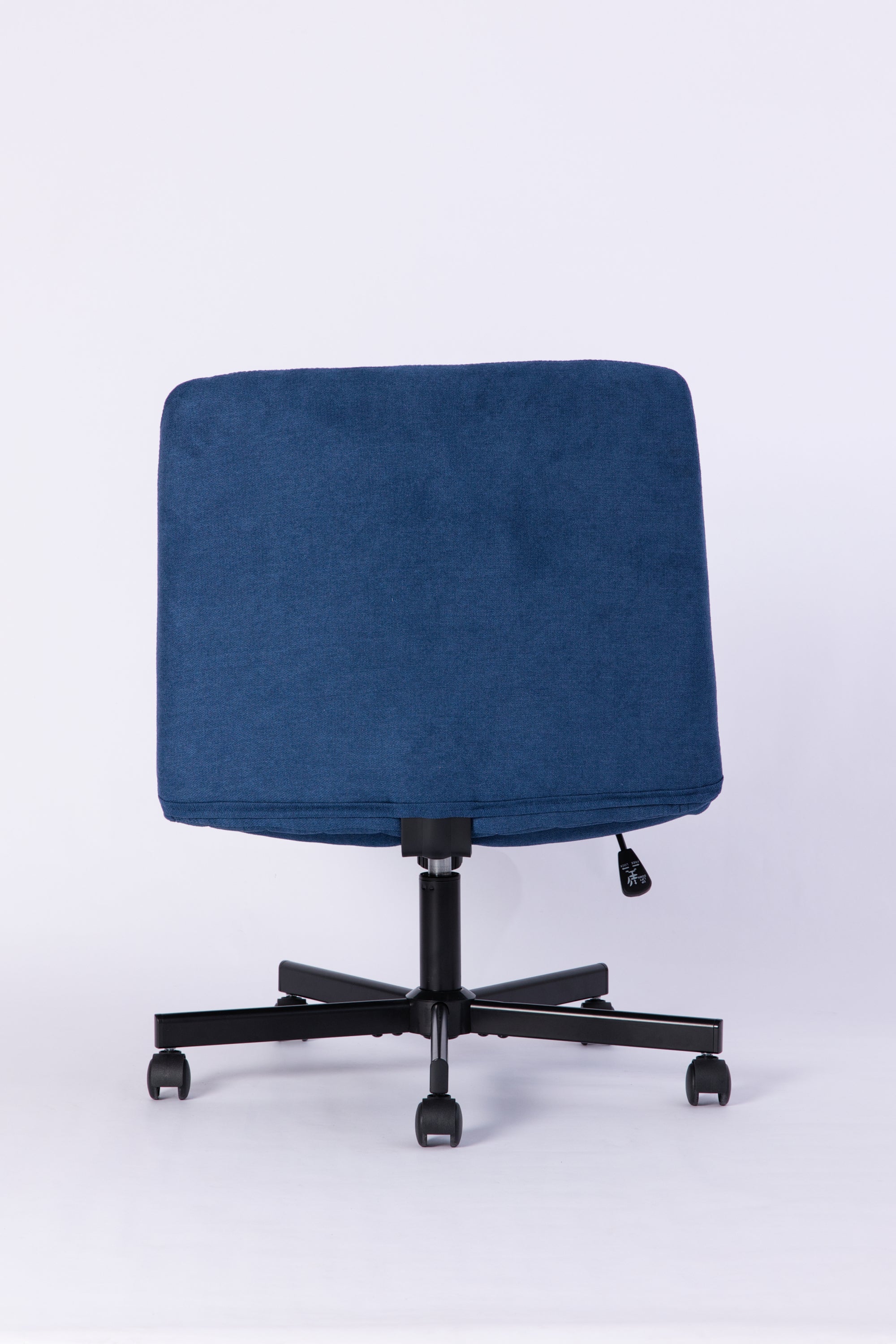 Modern Linen Blue Criss Cross Office Chair with Adjustable Height, Ergonomic Design, and Breathable Fabric in Blue Linen Mate