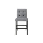TOPMAX 5-Piece Counter Height Dining Set Wood Square Dining Room Table and Chairs Stools w/Footrest & 4 Upholstered high-back Chairs,Black - Grand Goldman Shop