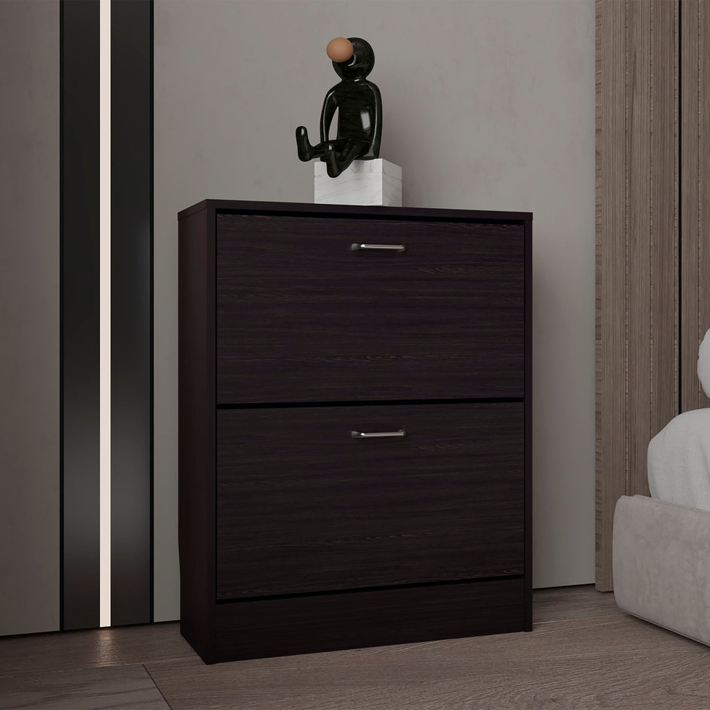 Inola Two-Door Shoe Rack Cabinet With Adjustable Shelves, Modern Storage Organizer - Grand Goldman Shop