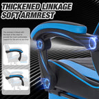 Gaming Chair with Footrest, Ergonomic Computer Chair with Headrest and Lumbar Support, Breathable Material Height Adjustable 