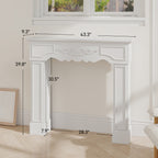 Fireplace Mantel, Freestanding Fireplace Surround with Leg for Electric Fireplaces - Grand Goldman Shop