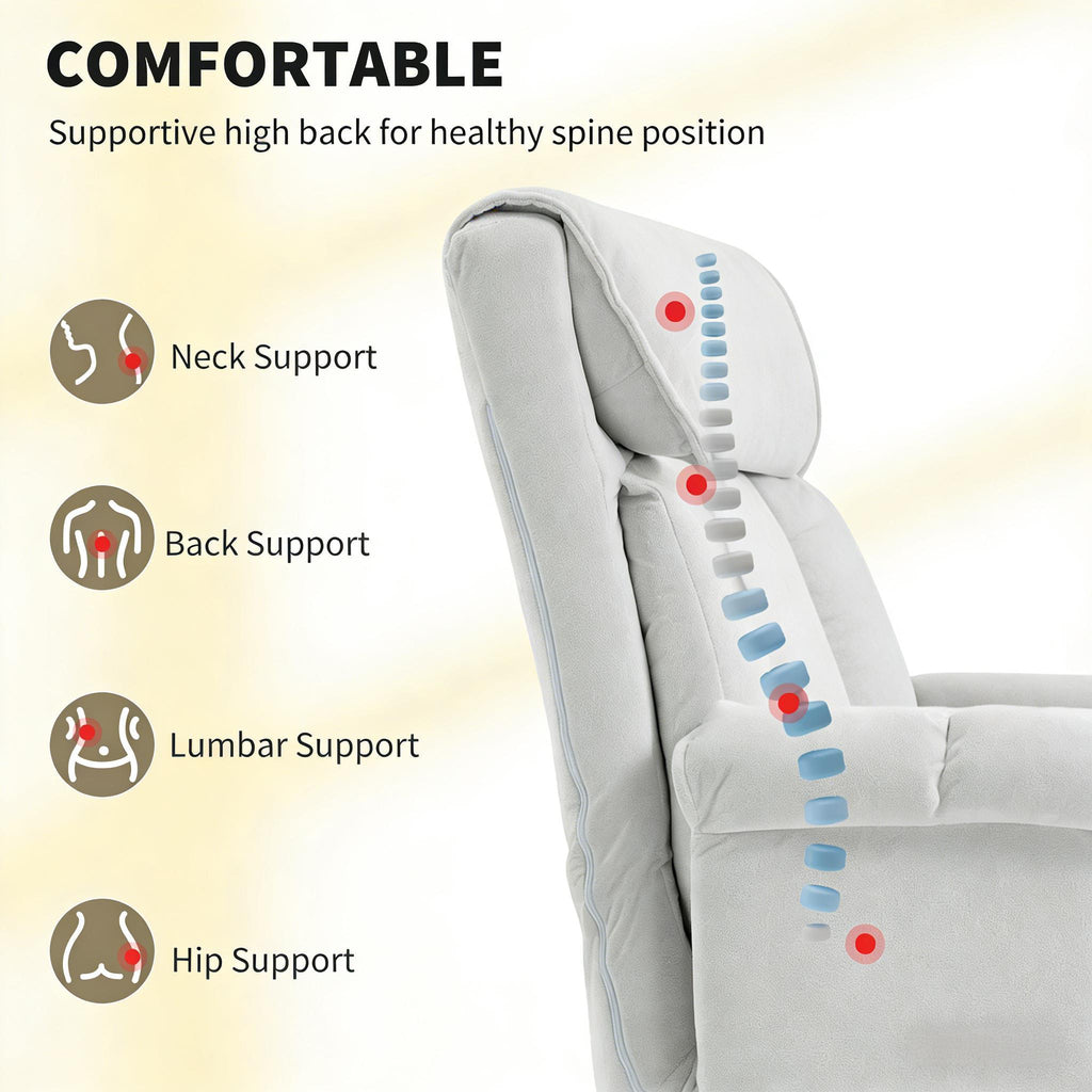 Reclining Desk Chair with Footrest,High Back Office Chair | Premium Home Decor - Grand Goldman
