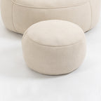Bedding Bean Bag Sofa Chair with High-Pressure Foam and Footrest, Beige Microfiber - Grand Goldman Shop
