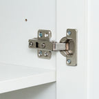 High wardrobe and kitchen cabinet with 2 doors and 3 partitions to separate 4 storage spaces, White - Grand Goldman Shop