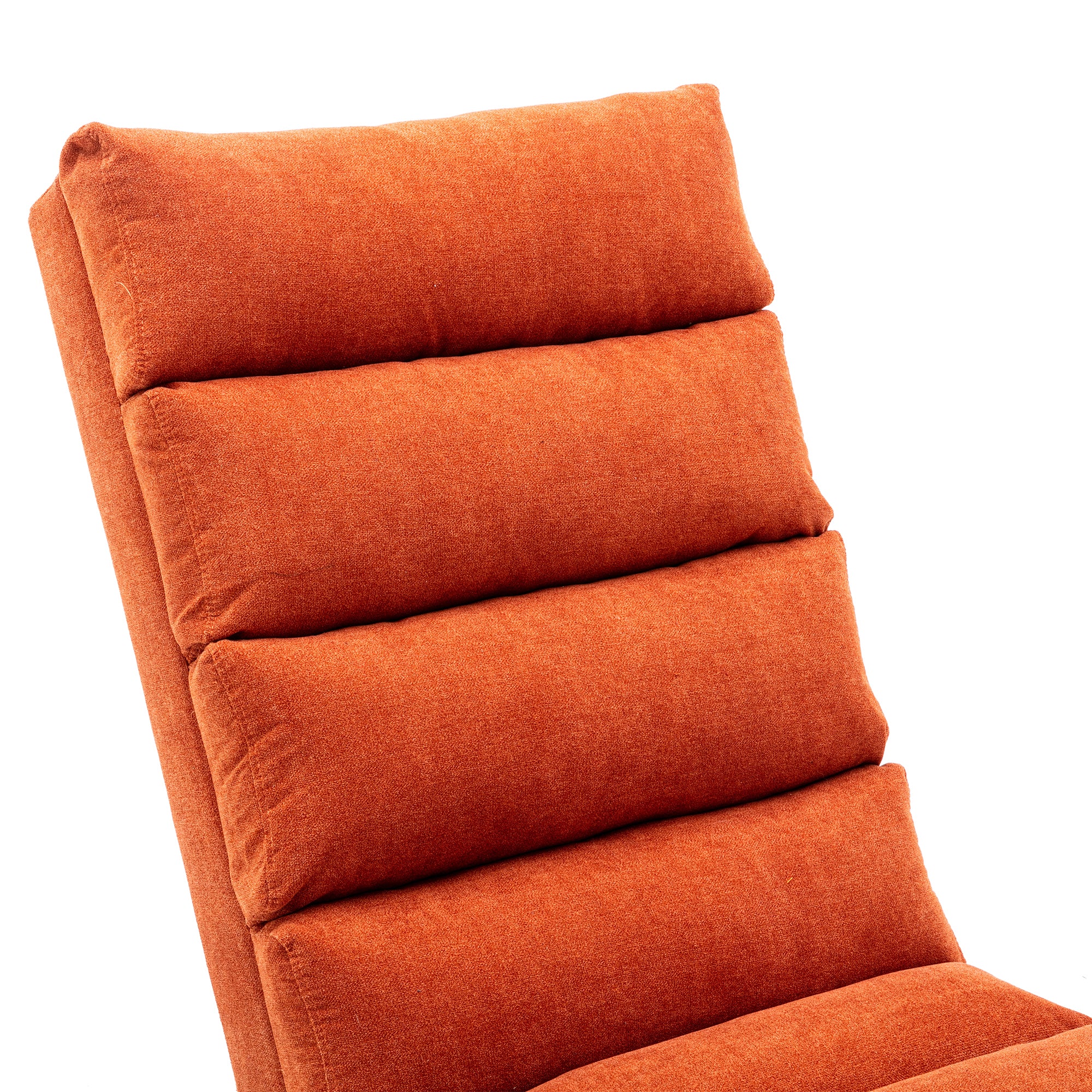 Ergonomic Linen Massage Chaise Lounge with Remote Control, Orange, 5 Modes - Grand Goldman Shop