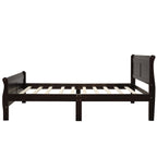 Minimalist Wood Platform Twin Bed Frame with Headboard and Footboard in Espresso - Grand Goldman Shop