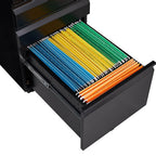 3-Drawer Mobile File Cabinet with Lock, 5 Wheels (2 Brakes + Anti-Tip),Cold Rolled Steel Fully Assembled Metal Filing Cabinet