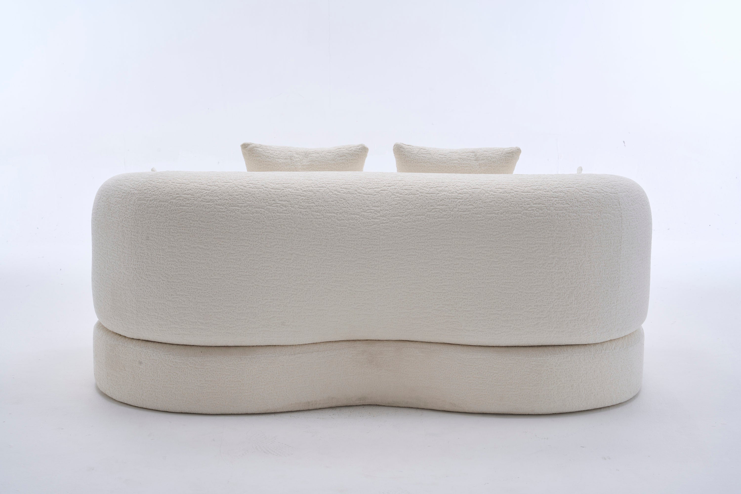 2-in-1 Foldable Sofa Bed,70 Inch Folding Boneless Couch Convertible Compressed Sleeper Sofabed, 4 Pillows for Living Room Apartment, Milk White - Grand Goldman Shop