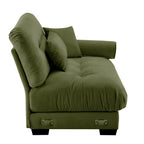 Milano Sofa RSF W/3 pillows - Olive green - Grand Goldman Shop