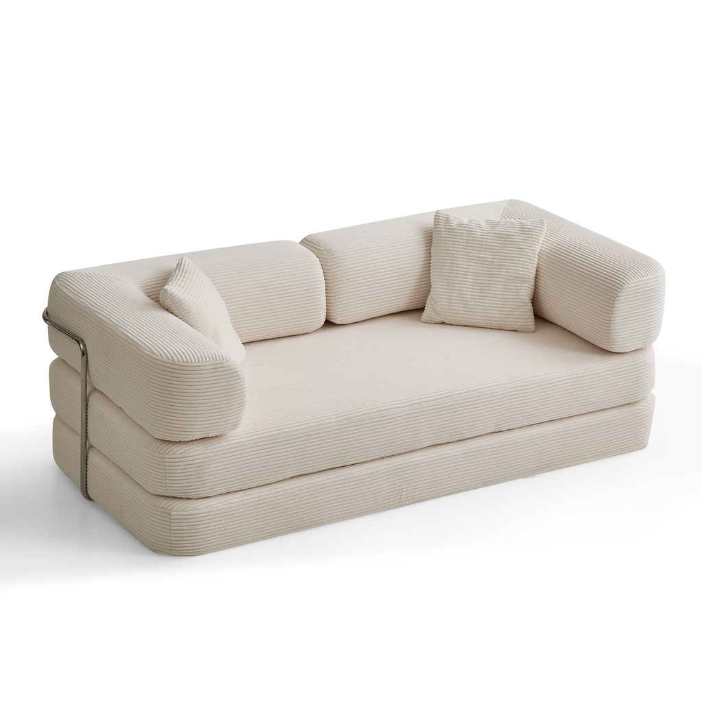 Floor Couch,Compressed Sofa,Convertible Floor Sofa Bed with Convertible Blanket Pillow,Enhanced frame stability,Comfy Couch Lounge Sleeper Bed,for Living Room Bedroom - Grand Goldman Shop