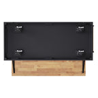 K&K 54inch Large Kitchen Island with Rubber Wood Drop Leaf, Embossed Texture Rolling Kitchen Cart on 4 Wheels with 4 Doors and 3 Drawers, Kitchen Island with Storage for Kitchen, Dining Room,Black - Grand Goldman Shop