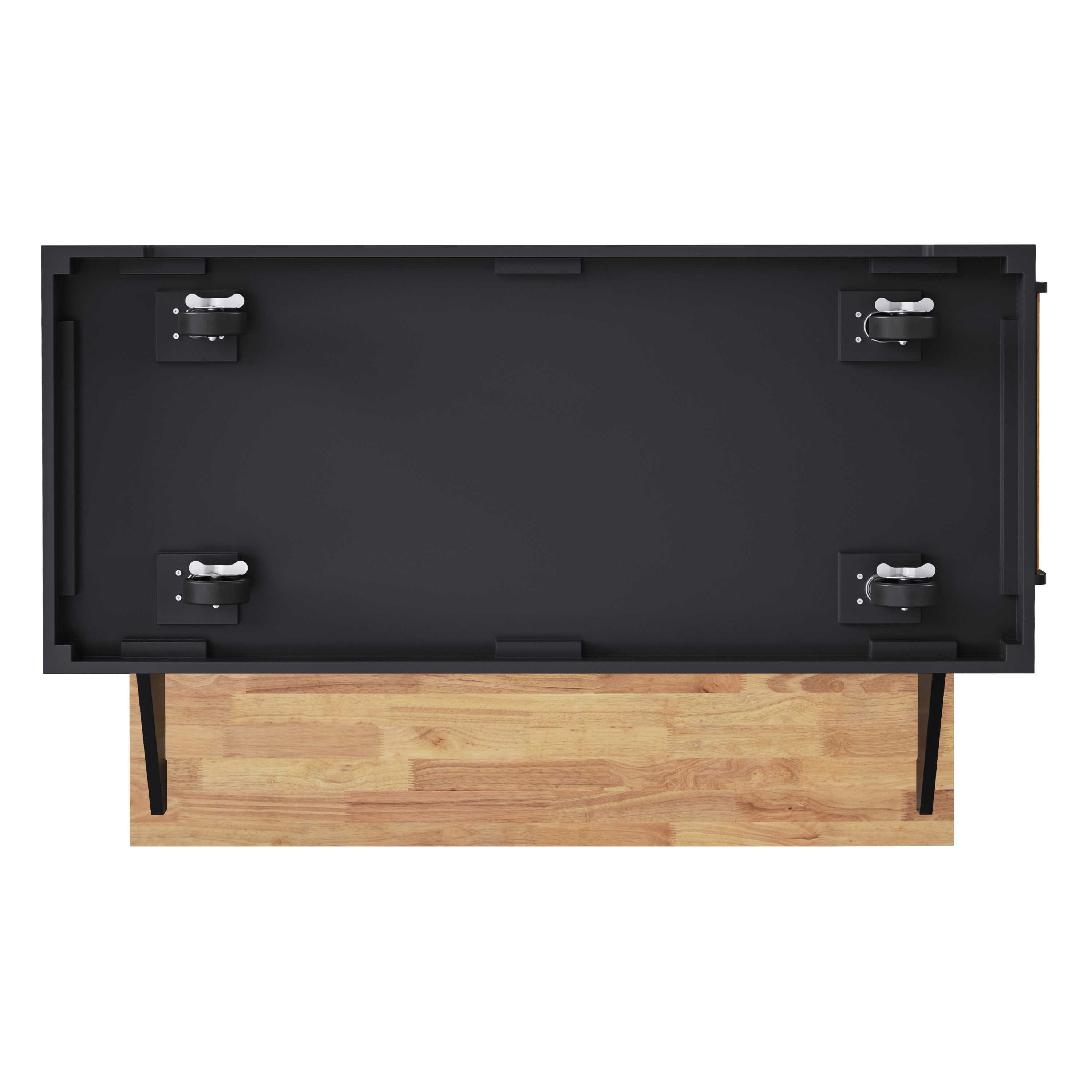 K&K 54inch Large Kitchen Island with Rubber Wood Drop Leaf, Embossed Texture Rolling Kitchen Cart on 4 Wheels with 4 Doors and 3 Drawers, Kitchen Island with Storage for Kitchen, Dining Room,Black - Grand Goldman Shop