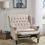 Push Back Recliner Chair Fabric Lounge Armchair Pushback Recliner with Rivet Decoration Wingback Single Sofa Chair with Padded Seat for Living Room, Bedroom 33.25D x 37.75W x 42.5H in - Grand Goldman Shop