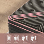 Queen Size Mattress,10 Inch Hybrid Mattress, Individually Pocketed Innerspring, Medium Firm - Grand Goldman Shop